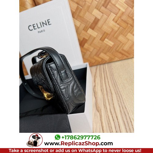 Celine Quilted LambTriomphe Bag-20 X 10 X 4CM - Image 5