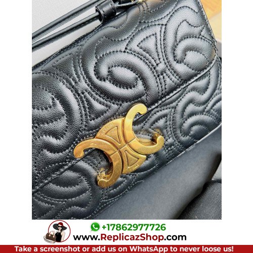 Celine Quilted LambTriomphe Bag-20 X 10 X 4CM - Image 6