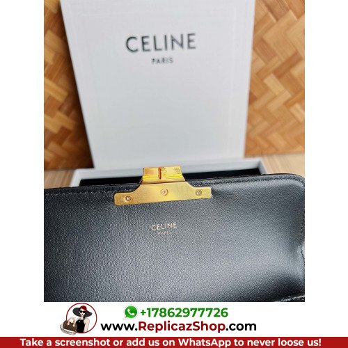 Celine Quilted LambTriomphe Bag-20 X 10 X 4CM - Image 8
