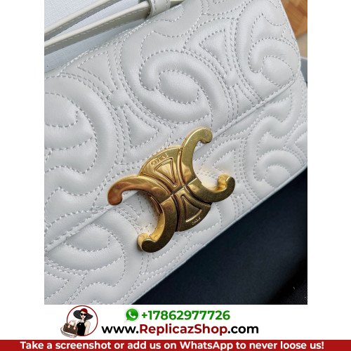 Celine Quilted LambTriomphe Bag-20 X 10 X 4CM - Image 5