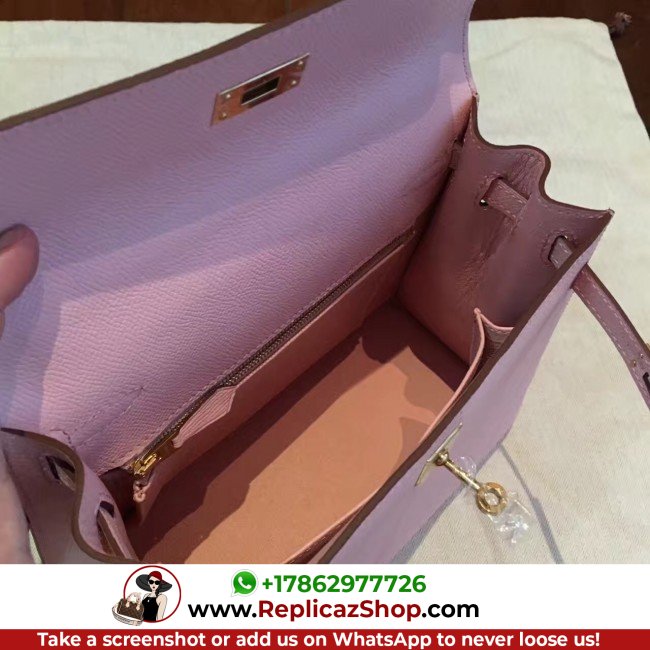 Hermes Pink Epsom Kelly 25cm Sellier Lushentic AAAAA Grade Replica - Image 3