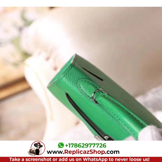 Hermes Bamboo Epsom Kelly Mini II 20cm Lushentic AAAAA Grade Replica - Image 5