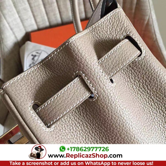 Hermes Grey Clemence Birkin 30cm Lushentic AAAAA Grade Replica - Image 4