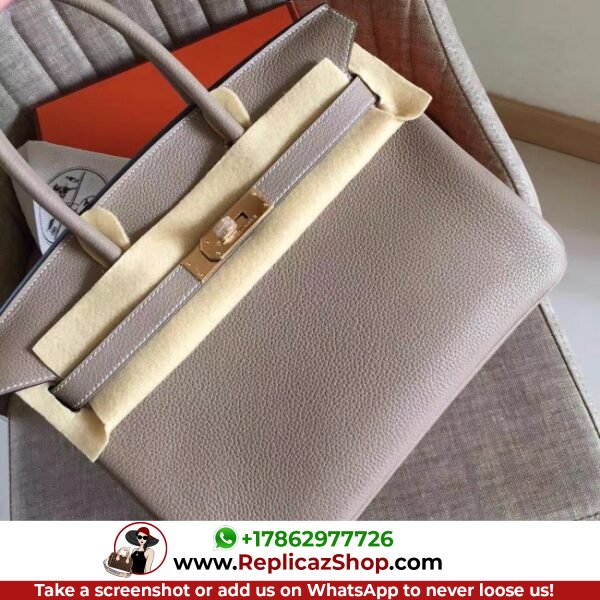 Hermes Grey Clemence Birkin 30cm Lushentic AAAAA Grade Replica