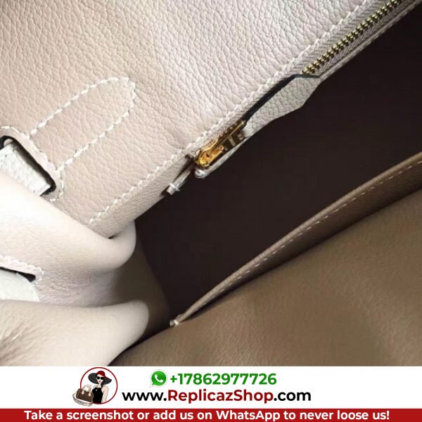 Hermes Grey Clemence Birkin 30cm Lushentic AAAAA Grade Replica - Image 10
