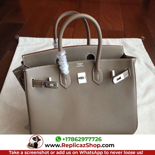 Hermes Etoupe Epsom Birkin 25cm Lushentic AAAAA Grade Replica - Image 5