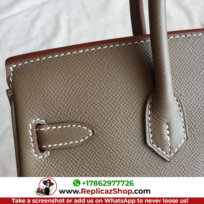 Hermes Etoupe Epsom Birkin 25cm Lushentic AAAAA Grade Replica - Image 6