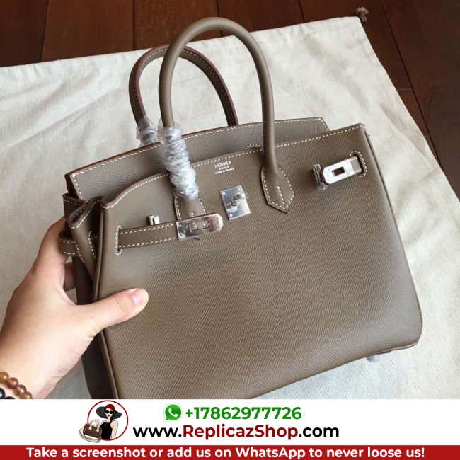 Hermes Etoupe Epsom Birkin 25cm Lushentic AAAAA Grade Replica - Image 2