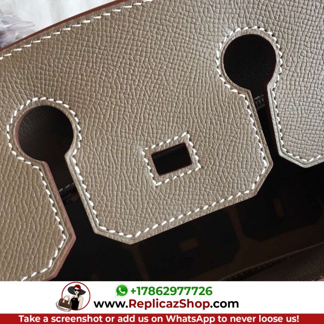 Hermes Etoupe Epsom Birkin 25cm Lushentic AAAAA Grade Replica - Image 8