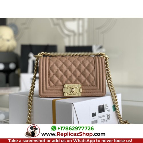 Chanel Boy Bag Caviar 20cm Small Lushentic AAAAA grade replica