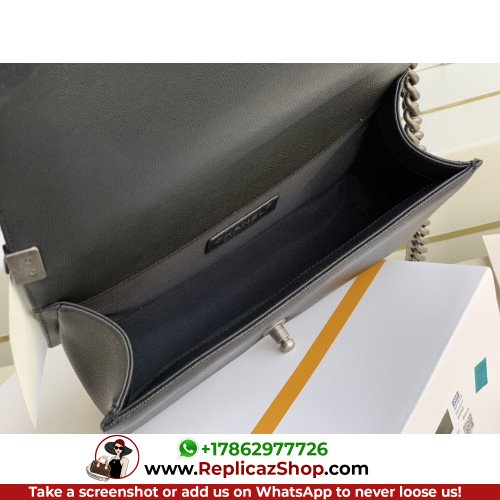 Chanel Boy Bag Caviar 25cm Medium Lushentic AAAAA grade replica - Image 3