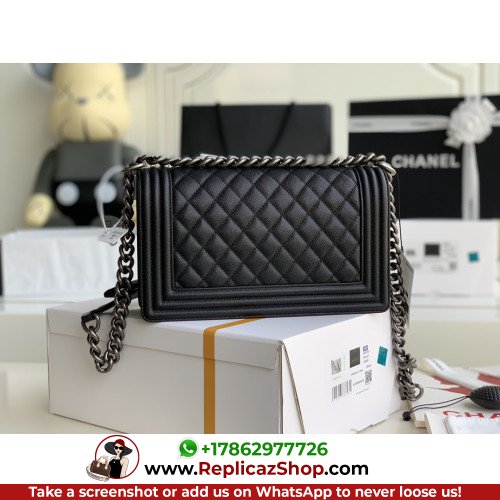 Chanel Boy Bag Caviar 25cm Medium Lushentic AAAAA grade replica - Image 5