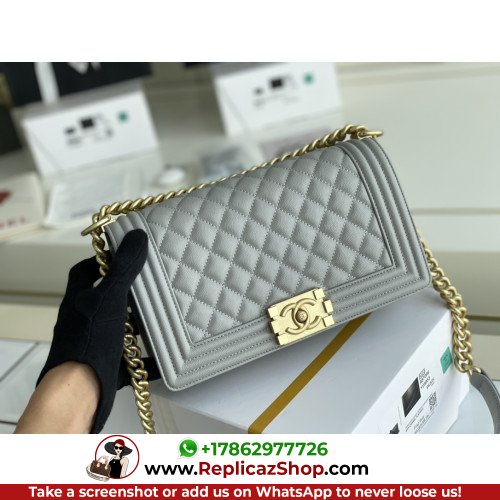 Chanel Boy Bag Caviar 25cm Medium Lushentic AAAAA grade replica - Image 2