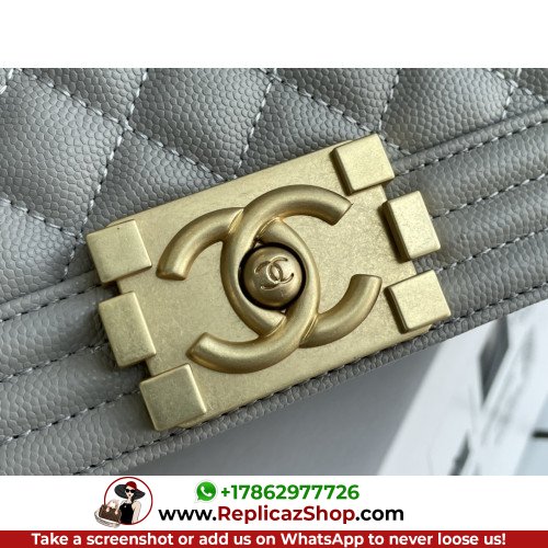 Chanel Boy Bag Caviar 25cm Medium Lushentic AAAAA grade replica - Image 3
