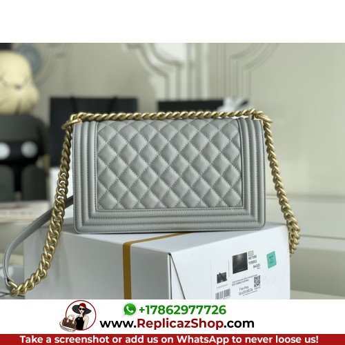 Chanel Boy Bag Caviar 25cm Medium Lushentic AAAAA grade replica - Image 8