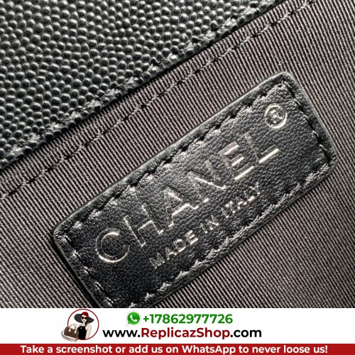 Chanel Boy Bag Caviar 25cm Medium Lushentic AAAAA grade replica - Image 4