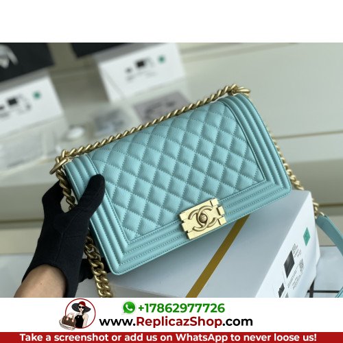 Chanel Boy Bag Caviar 25cm Medium Lushentic AAAAA grade replica - Image 8