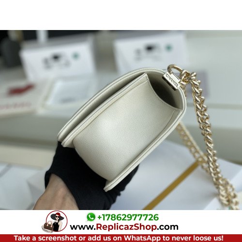 Chanel Boy Bag Caviar 25cm Medium Lushentic AAAAA grade replica - Image 2