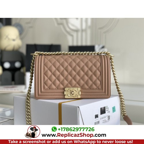 Chanel Boy Bag Caviar 25cm Medium Lushentic AAAAA grade replica
