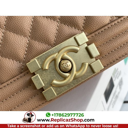 Chanel Boy Bag Caviar 25cm Medium Lushentic AAAAA grade replica - Image 8