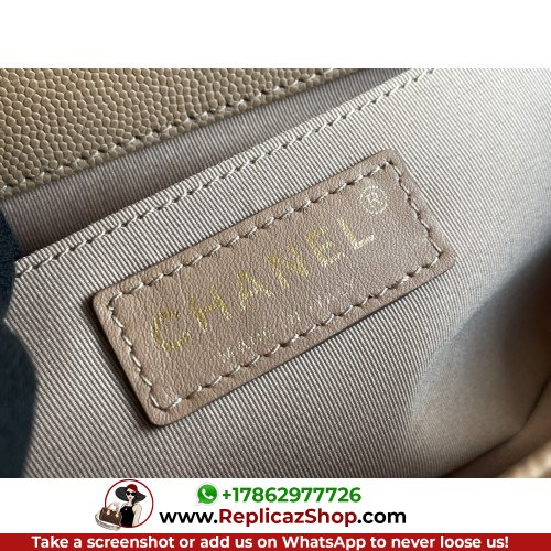 Chanel Boy Bag Caviar 25cm Medium Lushentic AAAAA grade replica - Image 10