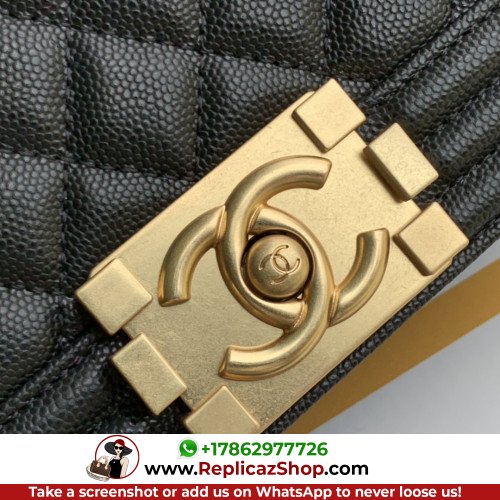Chanel Boy Bag Caviar 25cm Medium Lushentic AAAAA grade replica - Image 5