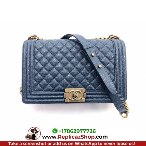 Chanel Boy Bag Caviar 28cm New Medium Lushentic AAAAA grade replica