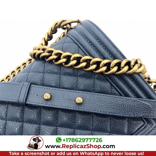 Chanel Boy Bag Caviar 28cm New Medium Lushentic AAAAA grade replica - Image 5