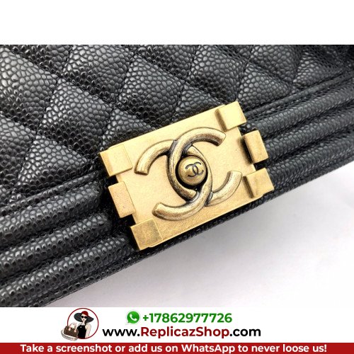 Chanel Boy Bag Caviar 28cm New Medium Lushentic AAAAA grade replica - Image 5