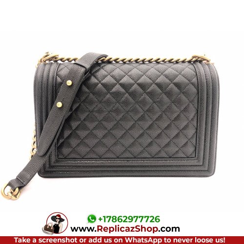 Chanel Boy Bag Caviar 28cm New Medium Lushentic AAAAA grade replica - Image 10