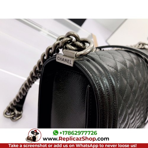 Chanel Boy Bag Caviar 28cm New Medium Lushentic AAAAA grade replica - Image 2
