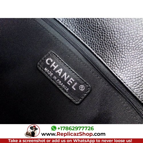 Chanel Boy Bag Caviar 28cm New Medium Lushentic AAAAA grade replica - Image 7
