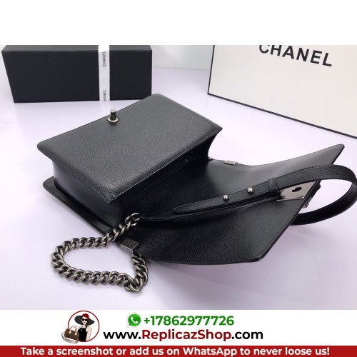 Chanel Boy Bag Caviar 28cm New Medium Lushentic AAAAA grade replica - Image 8