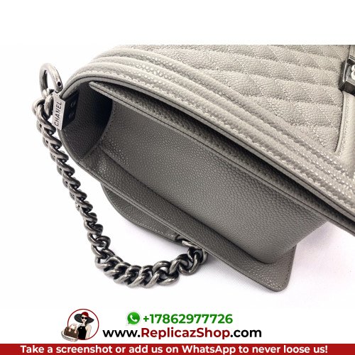 Chanel Boy Bag Caviar 28cm New Medium Lushentic AAAAA grade replica - Image 5