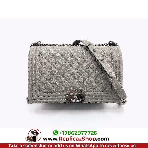 Chanel Boy Bag Caviar 28cm New Medium Lushentic AAAAA grade replica