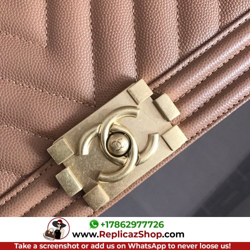 Chanel Boy Bag Caviar 25cm Medium Lushentic AAAAA grade replica - Image 3