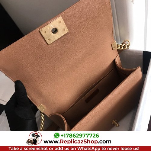 Chanel Boy Bag Caviar 25cm Medium Lushentic AAAAA grade replica - Image 9