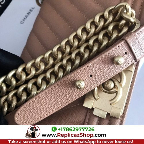 Chanel Boy Bag Caviar 25cm Medium Lushentic AAAAA grade replica - Image 10