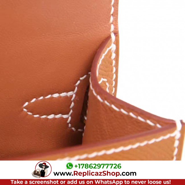 Hermes Brown Epsom Kelly Mini II 20cm Lushentic AAAAA Grade Replica - Image 8