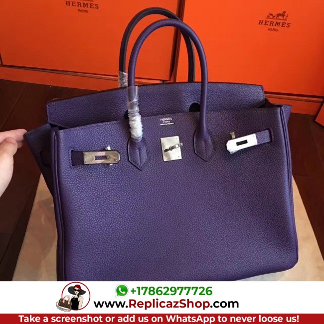 Hermes Iris Clemence Birkin 35cm Lushentic AAAAA Grade Replica - Image 5