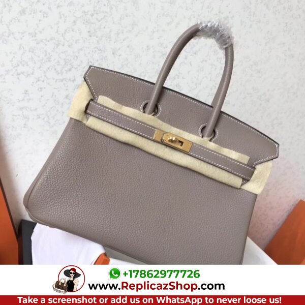 Hermes Tourterelle Clemence Birkin 25cm Lushentic AAAAA Grade Replica