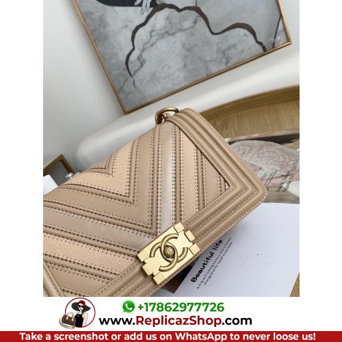 Chanel Boy Bag Caviar 25cm Medium Lushentic AAAAA grade replica - Image 6