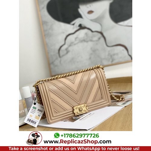 Chanel Boy Bag Caviar 25cm Medium Lushentic AAAAA grade replica