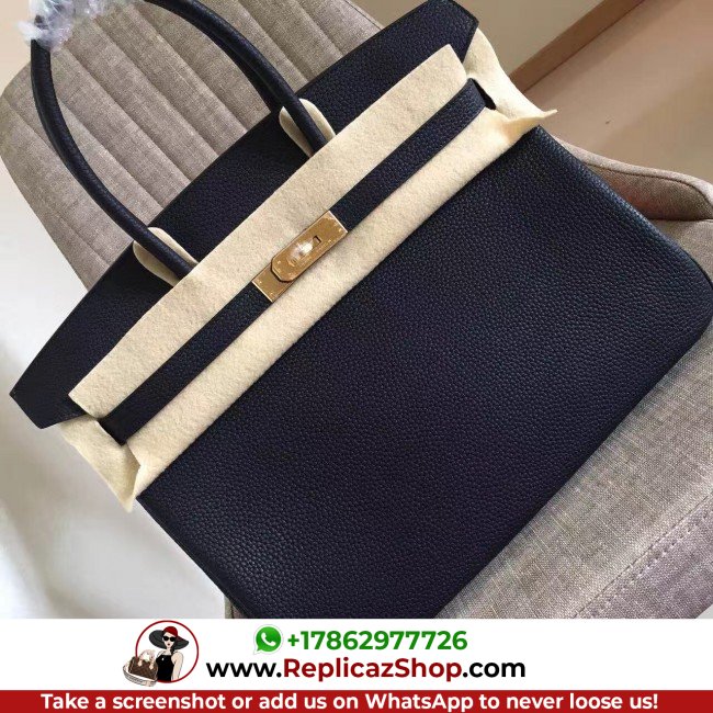 Hermes Black Clemence Birkin 30cm Lushentic AAAAA Grade Replica