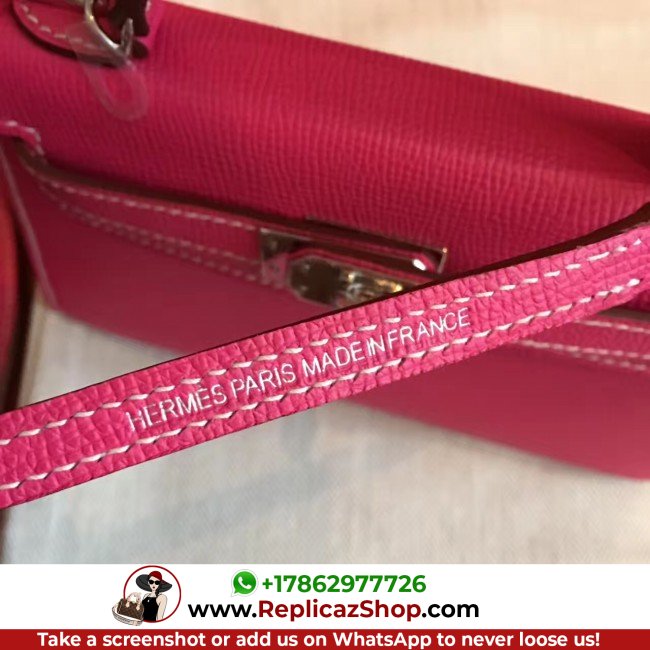 Hermes Rose Red Epsom Kelly Mini II 20cm Lushentic AAAAA Grade Replica - Image 6