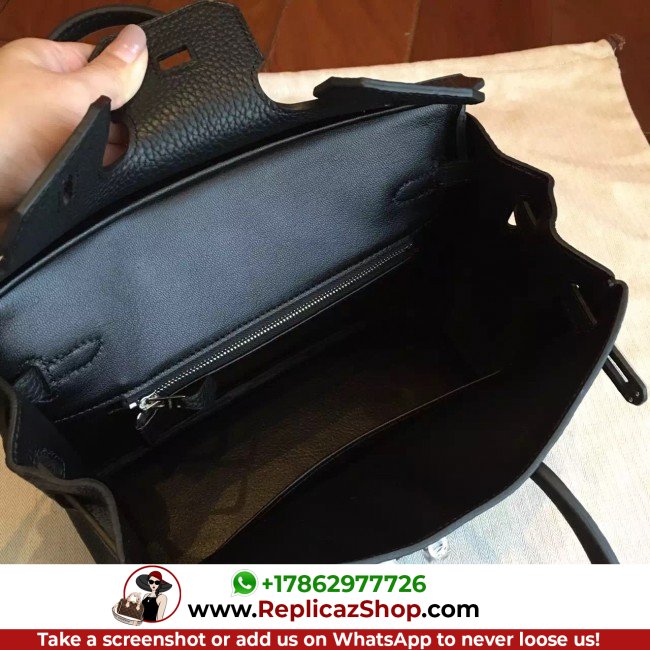 Hermes Black Clemence Birkin 25cm Lushentic Grade Replica - Image 2