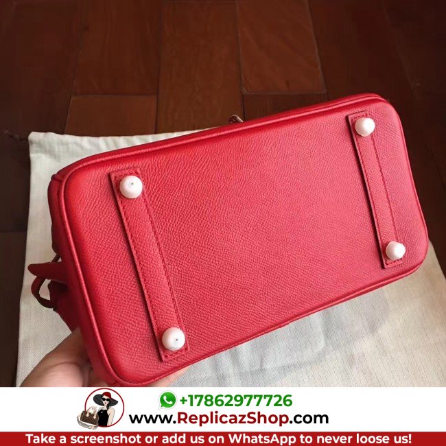 Hermes Red Epsom Birkin 25cm Lushentic AAAAA Grade Replica - Image 4