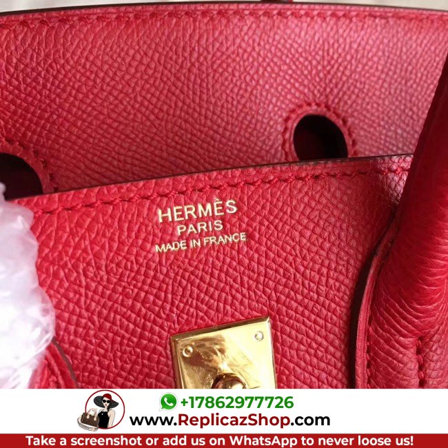 Hermes Red Epsom Birkin 25cm Lushentic AAAAA Grade Replica - Image 5
