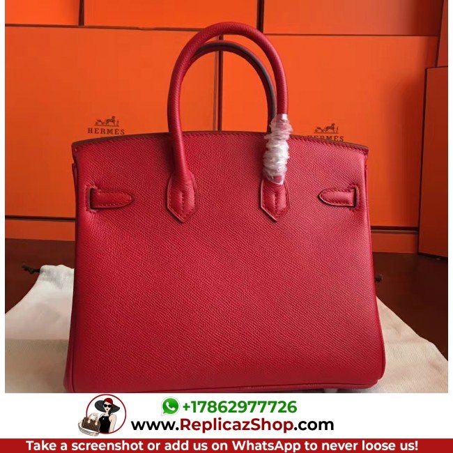 Hermes Red Epsom Birkin 25cm Lushentic AAAAA Grade Replica - Image 6