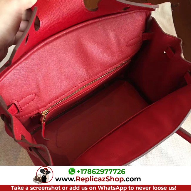 Hermes Red Epsom Birkin 25cm Lushentic AAAAA Grade Replica - Image 7